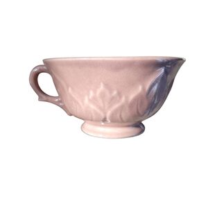 1950's Steubenville Woodfield Salmon Pink Ceramic Teacup